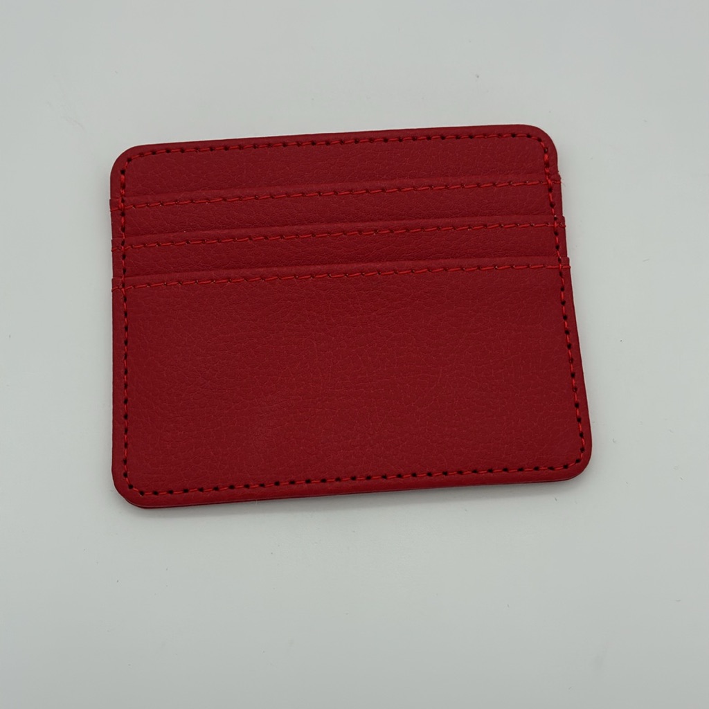 New Red Leather Card Holder